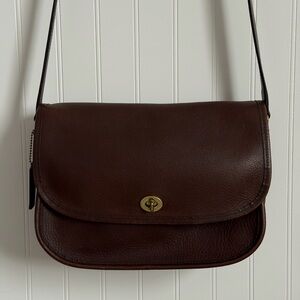 Coach City Bag Turnlock Leather Shoulder Bag in Mahogany 9790